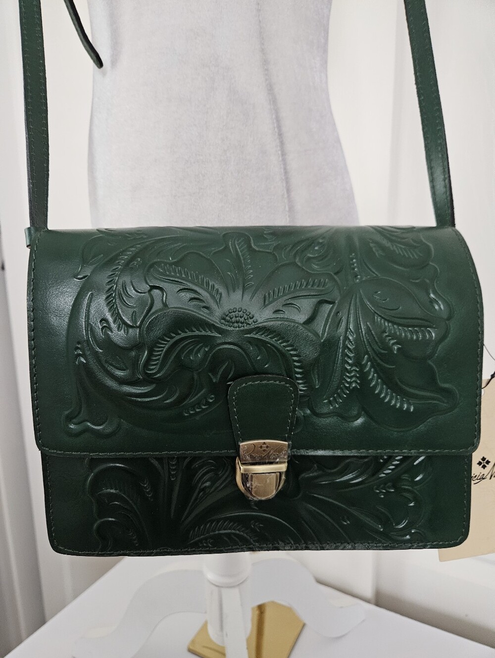 Patricia Nash NWT Tooled Leather Crossbody Bag
